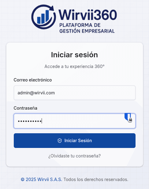 wirvii360 sign-in form